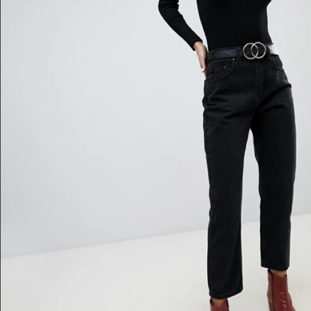 High Waist straight leg denim